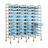 Surgical Instrument Rack, 53" W, 3 Shelving Columns