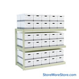 File Box Rack, 69" W x 30" D x 60" H, Adder Unit, No Decking