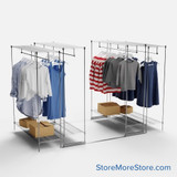 Retail Garment Racks, 144" W x 60" D