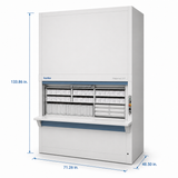 Kardex Remstar Pathology Blood Slide Vertical Carousel Storage System - 23 Carriers - 506 Trays - 356,224 Slide Capacity
