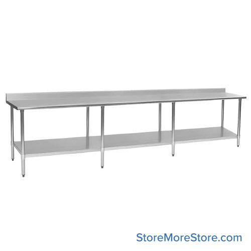 Stainless Steel Table 132''W x 30''D x 35.13''H - T30132SE-BS