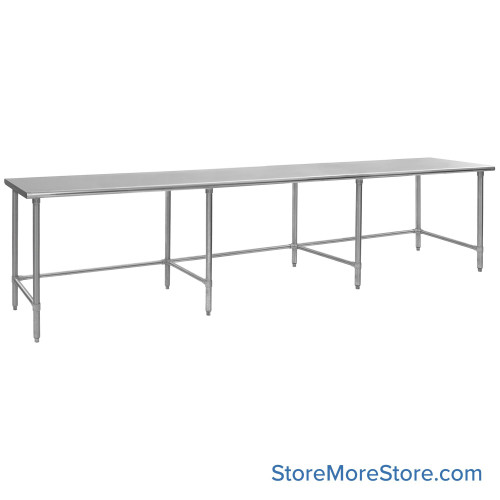 Stainless Steel Table 132''W x 24''D x 35.13''H - T24132STEB