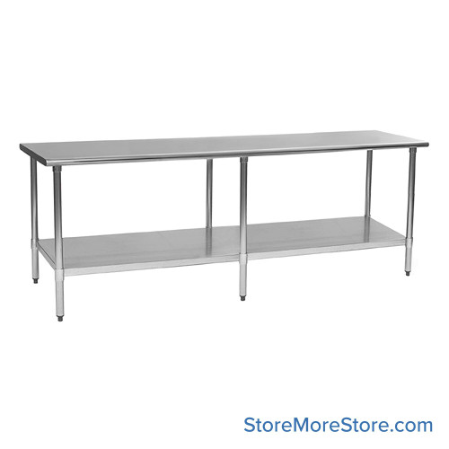 Stainless Steel Table 96''W x 36''D x 35.13''H - T3696SEM Stainless Steel Table 96''W x 36''D x 35.13''H - T3696SEM