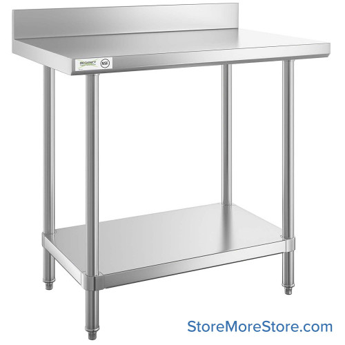 Stainless Steel Top Table 24''W x 36''D x 35.13''H - T2436EM-BS