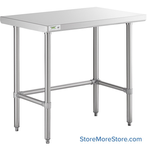 Stainless Steel Top Table 30''W x 36''D x 35.13''H - T3036GTB