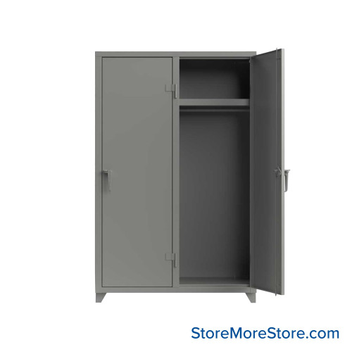 Heavy Duty Lockers, 48" W x 24" D x 75" H, 2 Columns, 1 Tier, Solid Door, Padlock Hasp