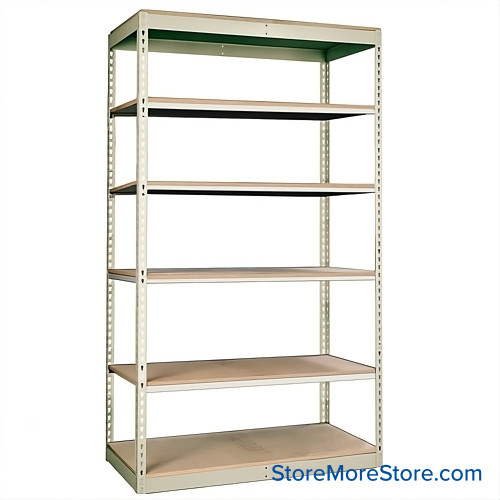 Boltless Shelving, 48" W x 18" D x 84" H, 6 Adjustable Shelfs Boltless Shelving, 48" W x 18" D x 84" H, 6 Adjustable Shelfs