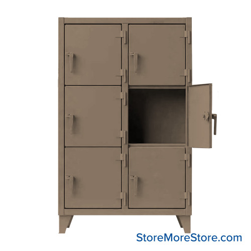 Gear Bag Locker, 42'' W x 18'' D x 68'' H, 2 Columns