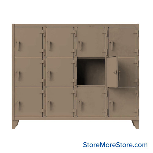 Gear Bag Locker, 82'' W x 18'' D x 68'' H, 4 Columns Gear Bag Locker, 82'' W x 18'' D x 68'' H, 4 Columns