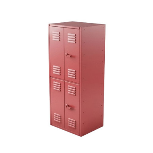 Gear Locker, 36'' W x 24'' D x 72'' H, 3 Tiers, Solid Door, Perforated Side