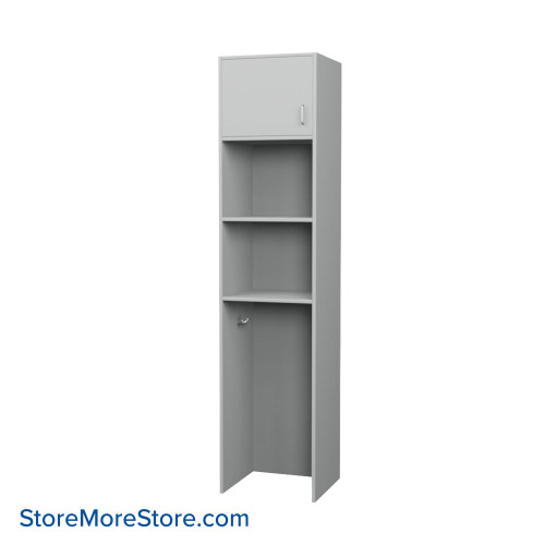 Wall Mounted Locker, 18" W x 16" D x 78" H, Left Hinged Door, Key Lock Wall Mounted Locker, 18" W x 16" D x 78" H, Left Hinged Door, Key Lock