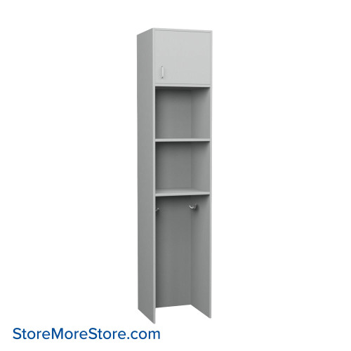 Wall Mounted Locker, 18" W x 16" D x 84" H, Right Hinged Door, Key Lock Wall Mounted Locker, 18" W x 16" D x 84" H, Right Hinged Door, Key Lock