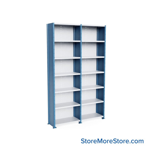 Heavy Duty Metal Shelving, 76" W x 18" D x 123" H, Closed Shelving, 7 Adjustable Shelfs, Heavy-Duty