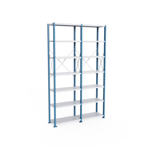 Heavy Duty Metal Shelving, 76" W x 18" D x 123" H, Open Shelving, 6 Adjustable Shelves, Extra Heavy-Duty