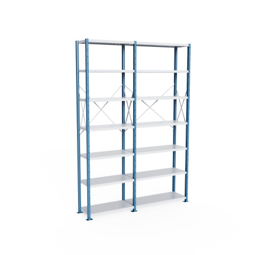 Heavy Duty Metal Shelving, 88" W x 18" D x 123" H, Open Shelving, 6 Adjustable Shelves, Heavy-Duty