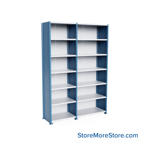 Heavy Duty Metal Shelving, 88" W x 24" D x 123" H, Closed Shelving, 7 Adjustable Shelfs, Extra Heavy-Duty
