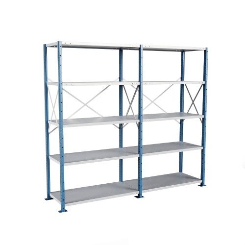 Heavy Duty Metal Shelving, 100" W x 24" D x 87" H, Open Shelving, 5 Adjustable Shelfs, Extra Heavy-Duty
