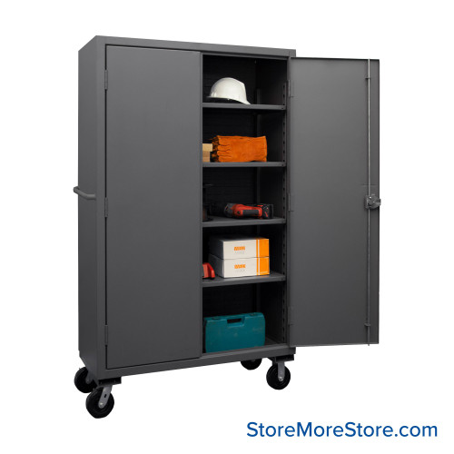 Rolling Storage Cabinet 48''W x 24''D x 81''H - HDCM48-4S-95