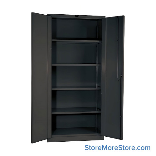 Welded Storage Cabinet, 60" W x 24" D x 78" H, Shelf, Solid Door, 14-Gauge Steel, Includes Corrosion Resistant Coating