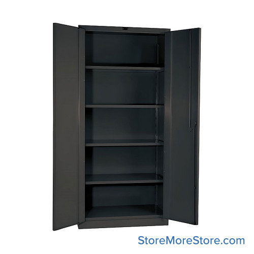 Welded Storage Cabinet, 36" W x 21" D x 78" H, Shelf, Solid Door, 16-Gauge Steel, No Corrosion Resistant Coating