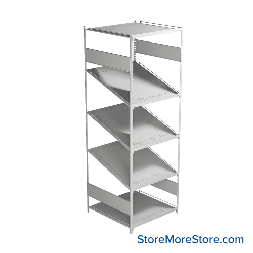 FIFO Shelving, 30" W x 30" D x 87" H, 6 Shelves, 5 (Adjustable) Shelves, Flat Top/Bottom Shelves, Includes Kit