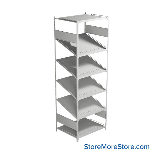 FIFO Shelving, 24" W x 30" D x 75" H, 6 Shelves, 6 (Adjustable) Shelves, Flat Top/Bottom Shelves, Includes Kit