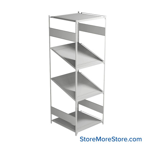 FIFO Shelving, 30" W x 30" D x 75" H, 6 Shelves, 4 (Adjustable) Shelves, Flat Top/Bottom Shelves, Includes Kit