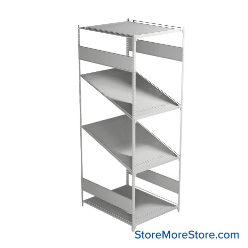 FIFO Shelving, 36" W x 30" D x 87" H, 6 Shelves, 4 (Adjustable) Shelves, Flat Top/Bottom Shelves, No Kit