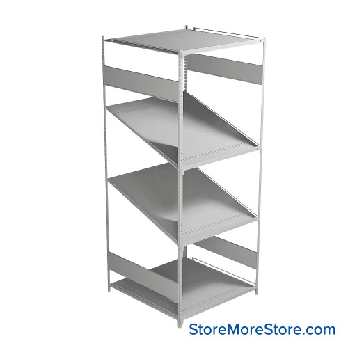 FIFO Shelving, 36" W x 36" D x 87" H, 6 Shelves, 4 (Adjustable) Shelves, Flat Top/Bottom Shelves, Includes Kit