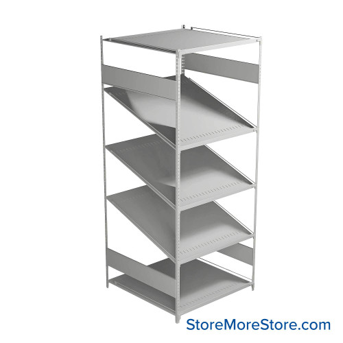 FIFO Shelving, 36" W x 36" D x 75" H, 6 Shelves, 5 (Adjustable) Shelves, Flat Top/Bottom Shelves, No Kit