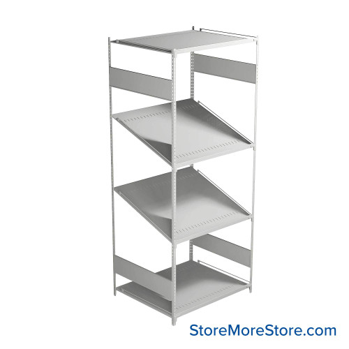 FIFO Shelving, 30" W x 36" D x 87" H, 6 Shelves, 4 (Adjustable) Shelves, Flat Top/Bottom Shelves, Includes Kit