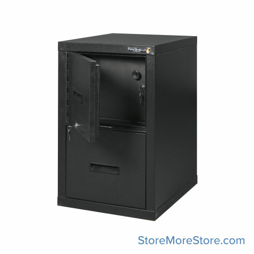 FireKing Safe-in-a-File Vertical Cabinet, 17.75" W x 22.25" D x 27.75" H, 2 Drawers