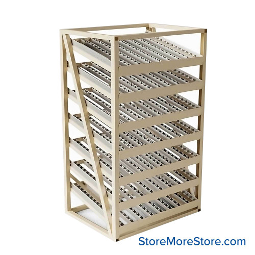 Gravity Flow Racks, 48" W x 36" D x 80" H, 7 Shelves, No Work Shelf