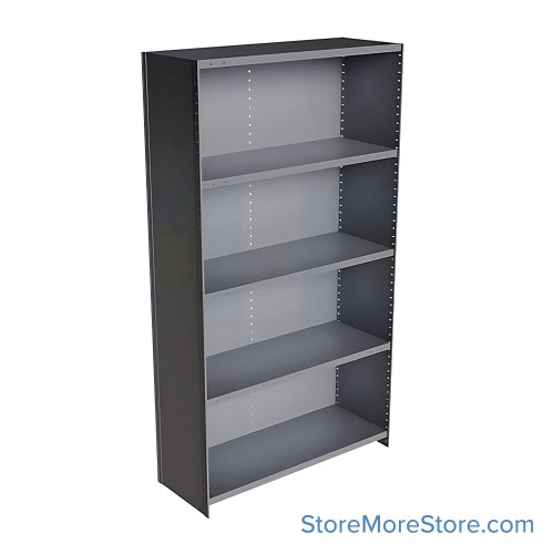 Industrial Shelving Units, 48" W x 18" D x 87" H, Adder, Closed Back & Sides, Medium-Duty, 5 Adjustable Shelfs Industrial Shelving Units, 48" W x 18" D x 87" H, Adder, Closed Back & Sides, Medium-Duty, 5 Adjustable Shelfs