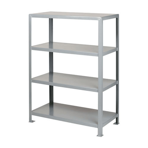 Welded Shelving, 30" W x 48" D x 72" H, Four Shelves, Open Back Welded Shelving, 30" W x 48" D x 72" H, Four Shelves, Open Back