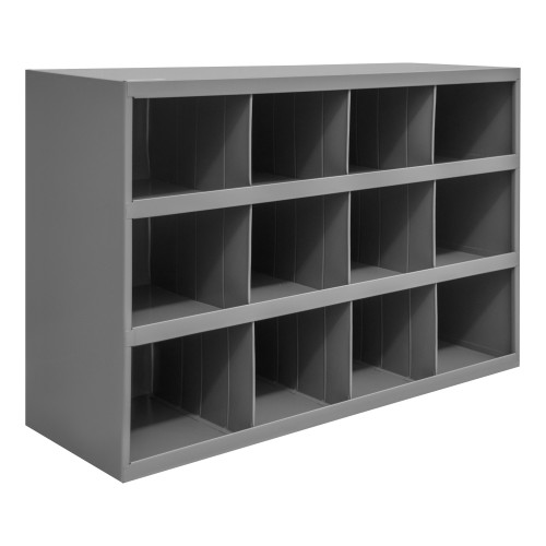 12 Inch Deep Bin Shelving, 33.81" W x 11.94" D x 24" H, 11.94, 12 Bin Openings