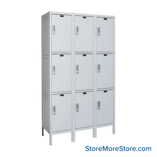 Charging Locker, 45'' W x 18'' D x 78'' H, 3 Columns, 3 Tiers, Unassembled