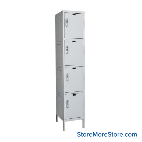 Charging Locker, 15'' W x 18'' D x 78'' H, 1 Column, 4 Tiers, Unassembled