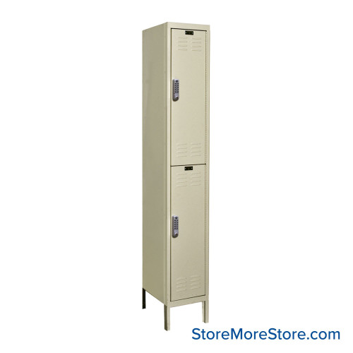 Digital Locker, 12'' W x 15'' D x 78'' H, 1 Column, 2 Tiers, Unassembled