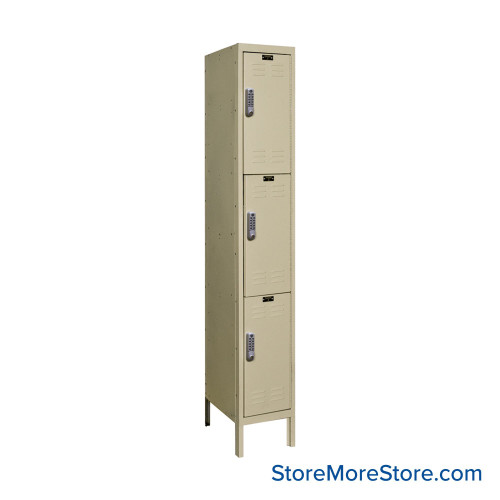 Digital Locker, 12'' W x 15'' D x 78'' H, 1 Column, 3 Tiers, Unassembled