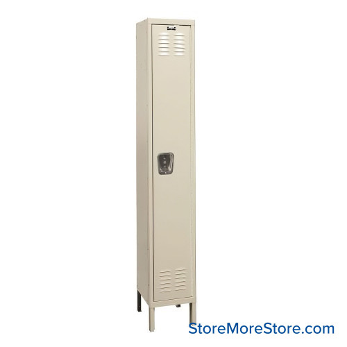 Personal Locker, 15" W x 21" D x 78" H, 1 Column, 15" Column Width, 1 Tier, Padlock Hasp, Unassembled
