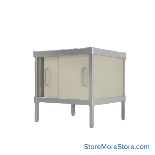 Mail Console, 36" W x 36" D x 42" H, Sliding Doors, 27.875" Cabinet Height