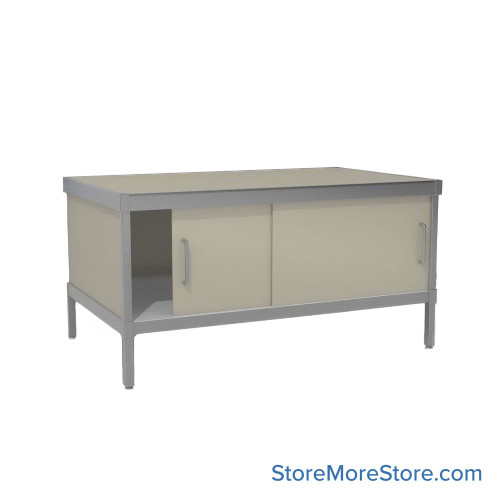 Mail Console, 25" W x 56" D x 36" H, Sliding Doors, 21.875" Cabinet Height