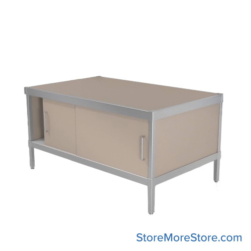 Mail Console, 36" W x 60" D x 36" H, Sliding Doors, 27.875" Cabinet Height, Includes Adjustable Height