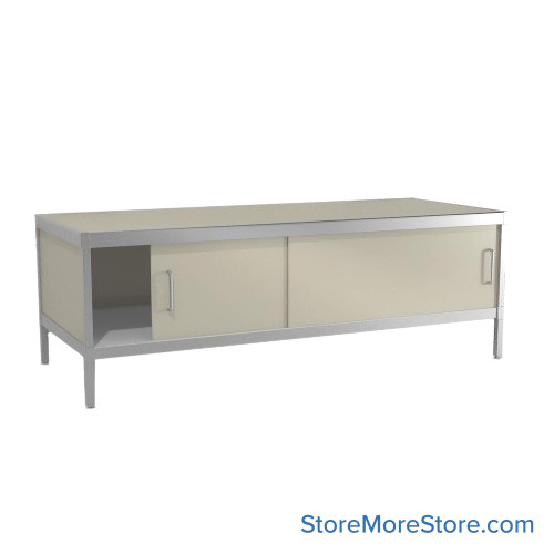 Mail Console, 25" W x 72" D x 36" H, Sliding Doors, 21.875" Cabinet Height