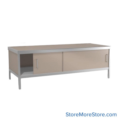 Mail Console, 36" W x 72" D x 36" H, Sliding Doors, 21.875" Cabinet Height