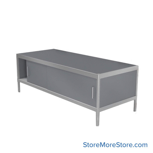 Mail Console, 25" W x 84" D x 36" H, Sliding Doors, Includes Casters, 21.875" Cabinet Height