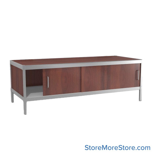 Mail Console, 30" W x 84" D x 36" H, Sliding Doors, Includes Casters, 21.875" Cabinet Height