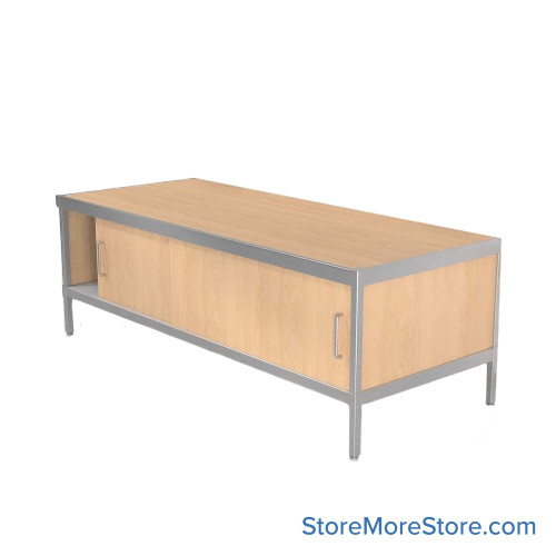 Mail Console, 30" W x 72" D x 30" H, Sliding Doors, 15.875" Cabinet Height