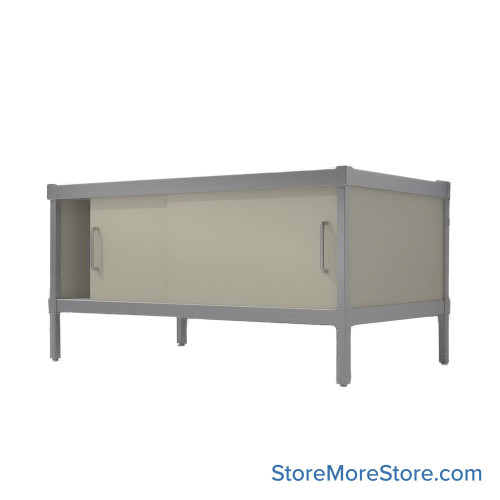Mail Console, 30" W x 48" D x 36" H, Sliding Doors, Includes Casters, 21.875" Cabinet Height